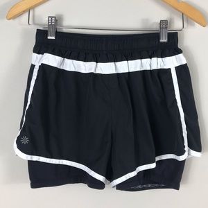 Athleta black double layered shorts